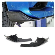 BMW F87 M2 Coupe Kohlefaser Vorderfrontstoßstange Seitensplitter Abdeckung Kit (2016 - 2019) - Luftventil Unterspoiler Lippe Ecke Schutz