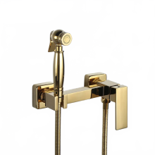 Luxury Titanium Gold Handheld Bidet Sprayer with Solid Brass Hot & Cold Douche Kit - Model AP2273