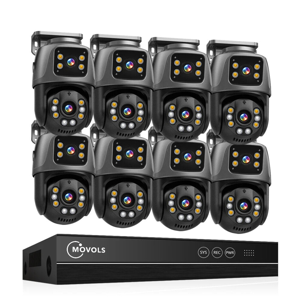 Movols 6Mp Xmeye Dual Lens Ptz Poe Security Camera System With Two-Way Audio And 16Ch Nvr 313051997961