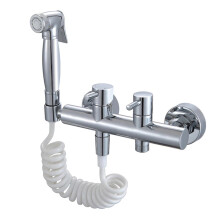Premium Brass Handheld Bidet Faucet Set - High Pressure Shower Valve for Bathroom with Hot & Cold Water Control