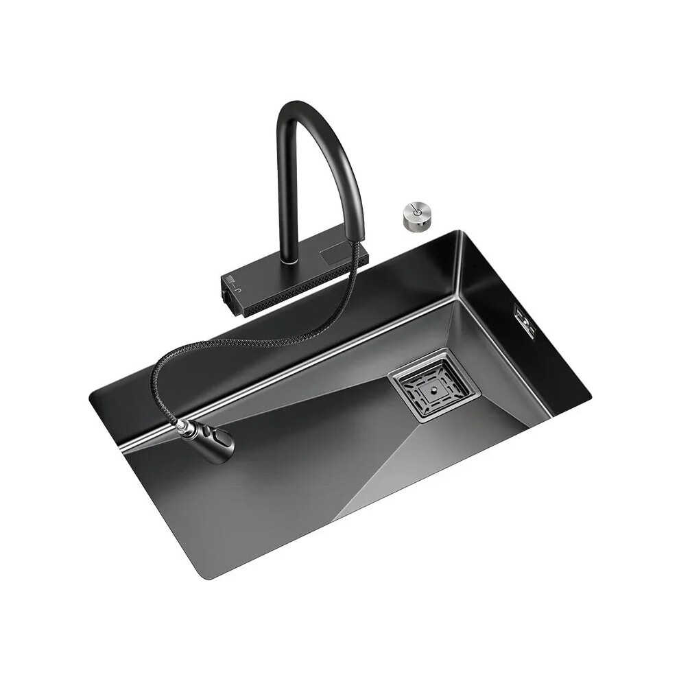 Handcrafted Nano 304 Stainless Steel Large Single Slot Undermount Kitchen Sink & Vegetable Washing Basin 313104161189