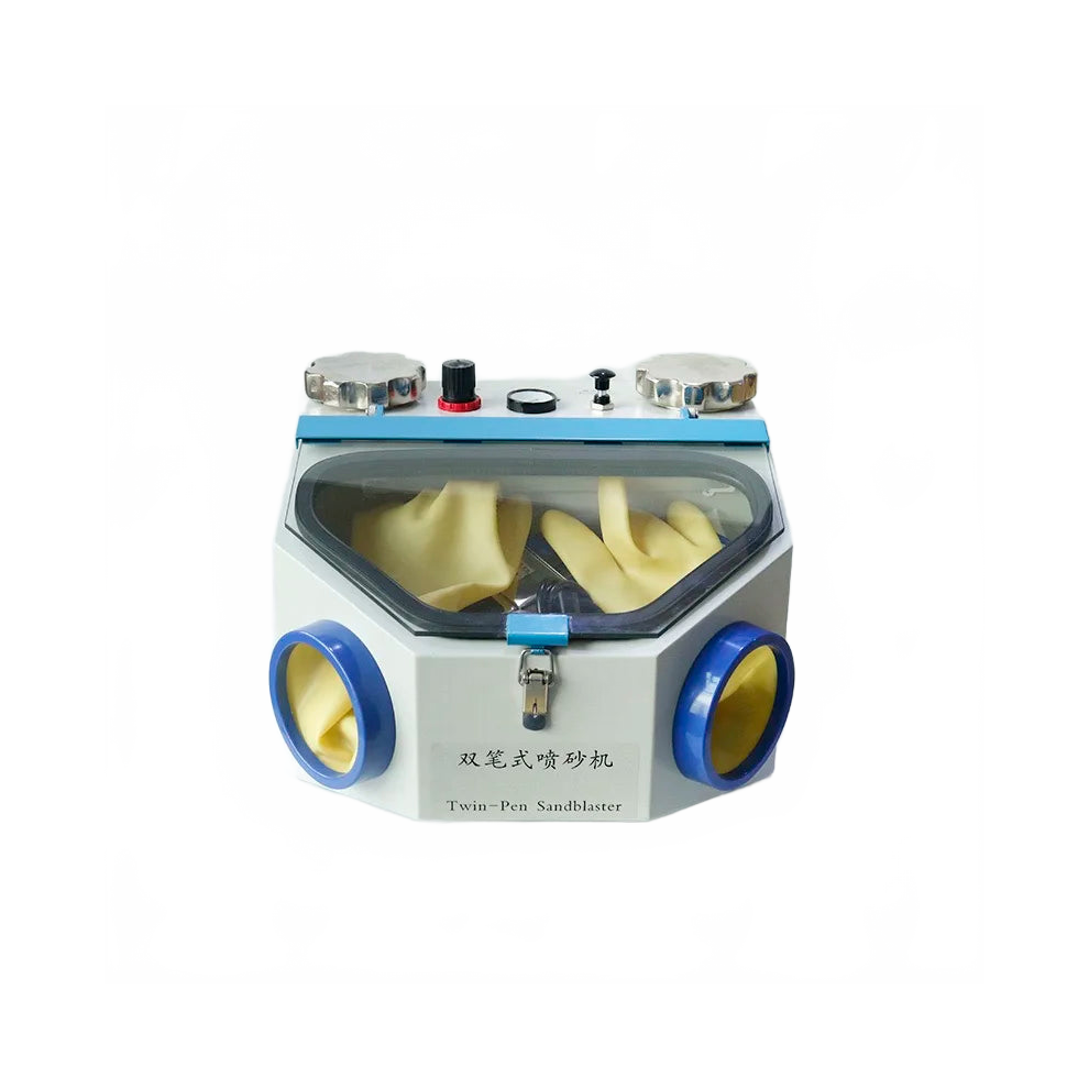 Precision Dual-Pen Sandblasting Box For Porcelain Crowns & Orthodontic Brackets 313057931952