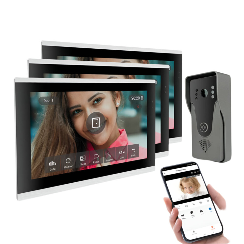 10-Inch Hd 1080P Wireless Video Doorbell With Tuya App - Mobile Detection & Remote Intercom Unlocking 7445004229294