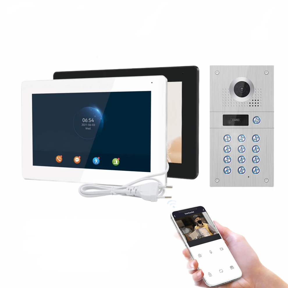 Jeatone 1080P Wifi Video Intercom With 10-Inch Touchscreen & Rfid Keypad Doorbell - 128Gb Tuya Smart Home System 313093473485