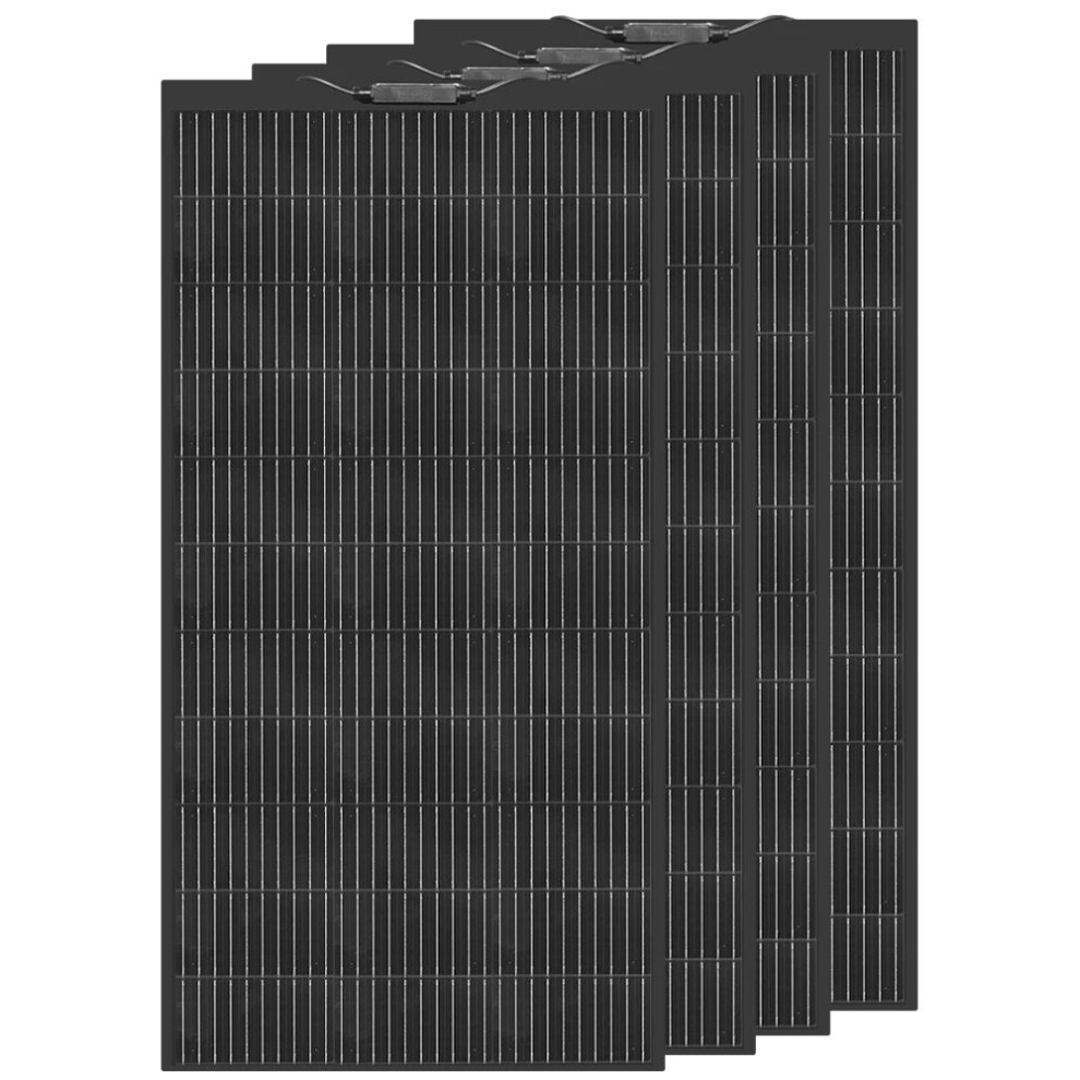 120W Black Flexible Monocrystalline Solar Panel For 12V Battery Charging - I For Yacht, Rv, Boat, Camper, And Tent 7445031267283