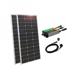 300 W Solar Balkon - Kraftwerksatz - Dual 150 W Glasspanele mit 230 V Plug & Play Wechselrichter für den Hausgebrauch