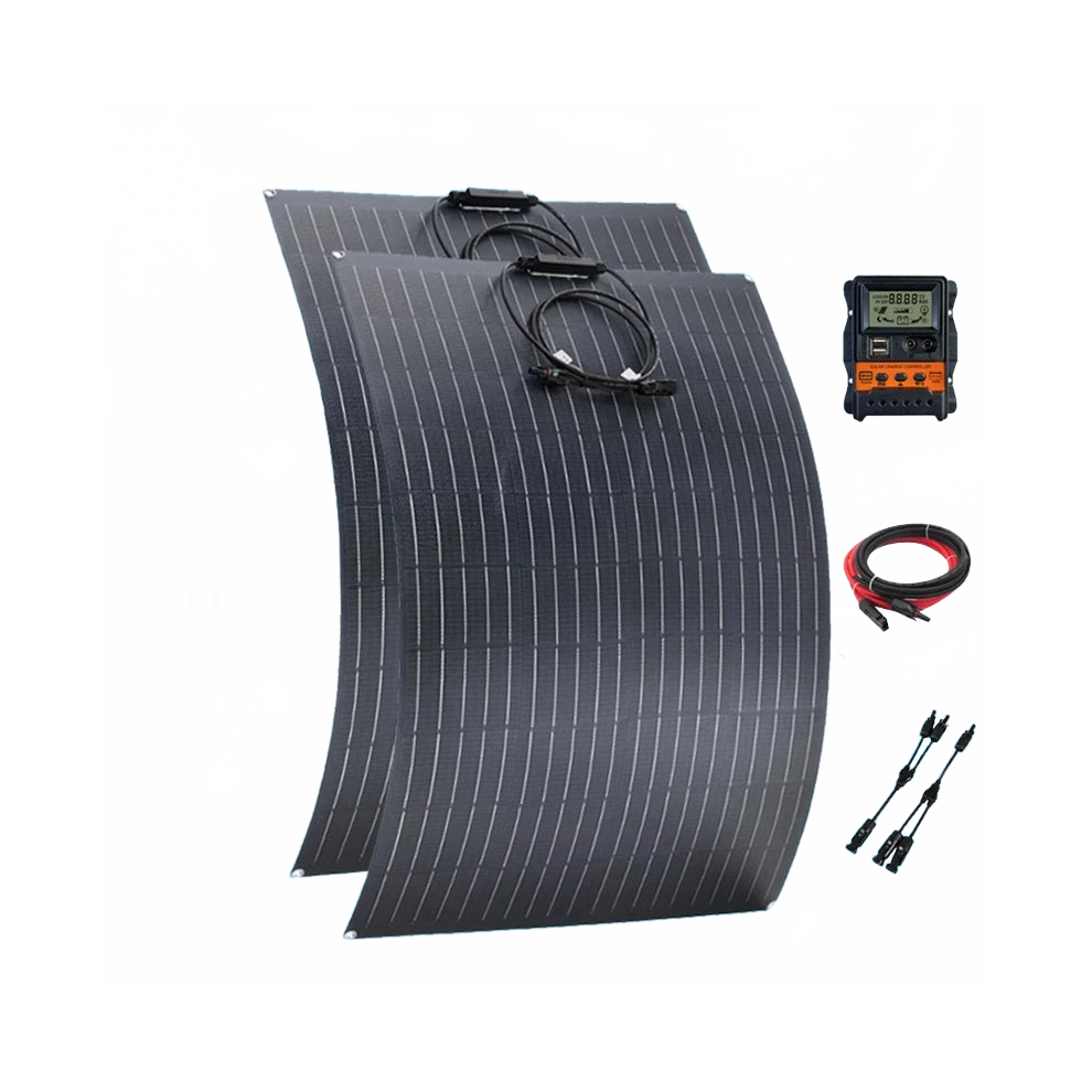 Etfe 300W/150W Flexible Monocrystalline Solar Panel Charger For Outdoor Camping, Yacht, Motorhome, Car, Rv, And Boat 7445012180150