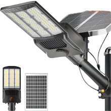 80. 000 Lumen Solarstraßeleuchte mit Doppel - Solarmodulen und Bewegungssensor für den Außenbereich