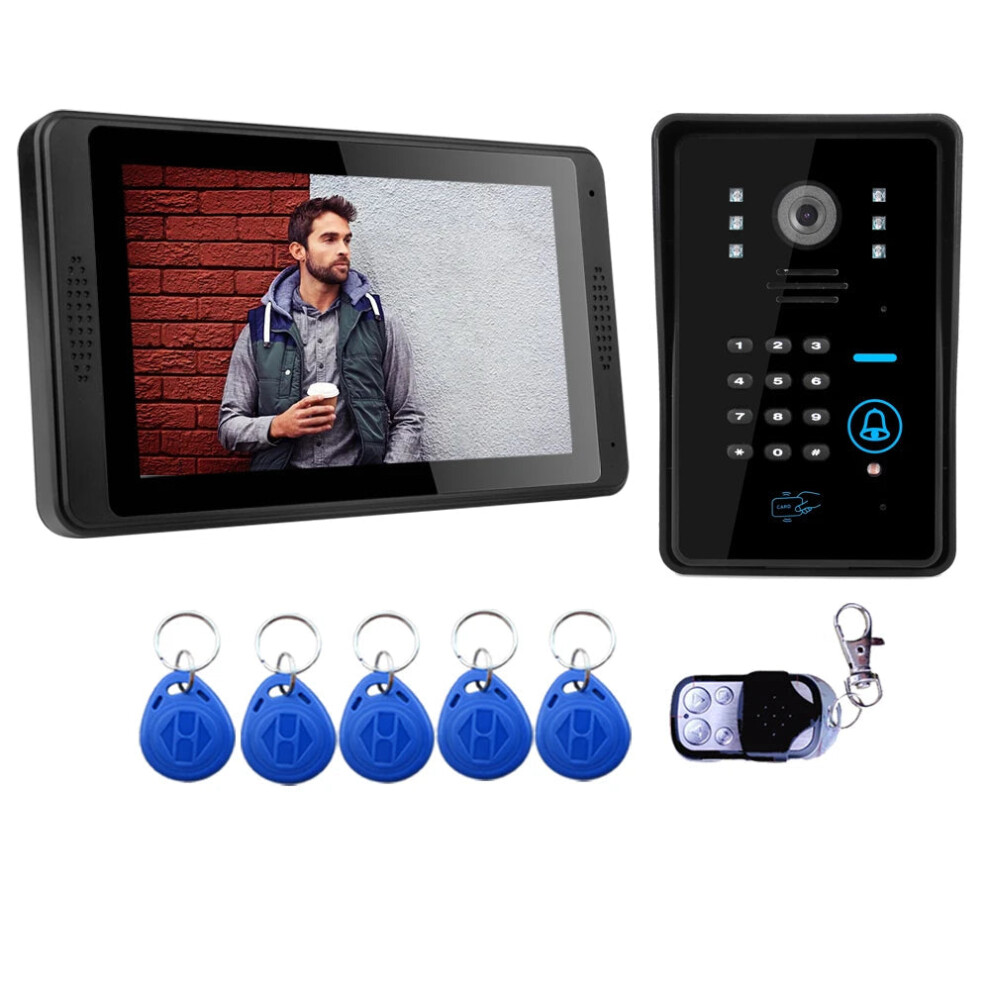 7 Touch Screen Wired Video Intercom Doorbell With 1080P Camera, Record & Snapshot, Rfid & Password Unlock 705353721786