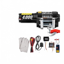 Heavy-Duty 4000lbs 12V Electric Winch with 10m Steel Cable & Wireless Control for 4x4 Off-Road Vehicles and Trailers