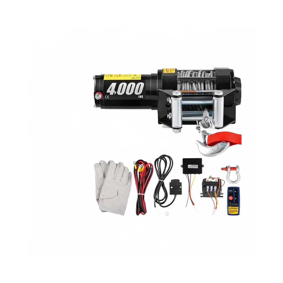 Heavy-Duty 4000Lbs 12V Electric Winch With 10M Steel Cable & Wireless Control For 4X4 Off-Road Vehicles And Trailers 7445048611611
