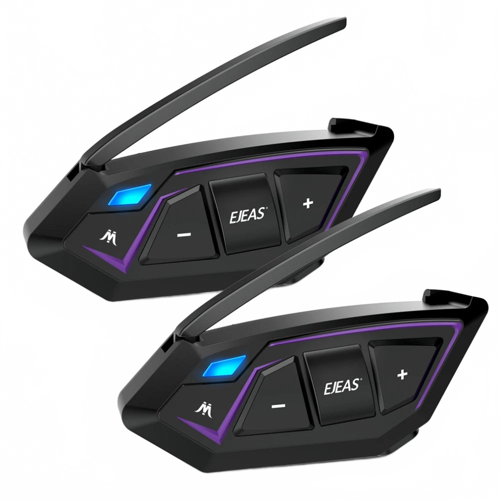 Ejeas 8-Rider Mesh Intercom: Long-Distance Bluetooth Motorcycle Helmet Headset 313095156157