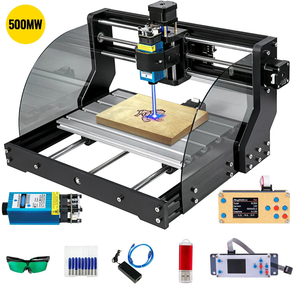 Advanced Cnc 3018 Pro Router Engraver With Laser Module - 3 Axis Grbl Wood Milling Machine For Diy Woodworking Projects 7445057915984