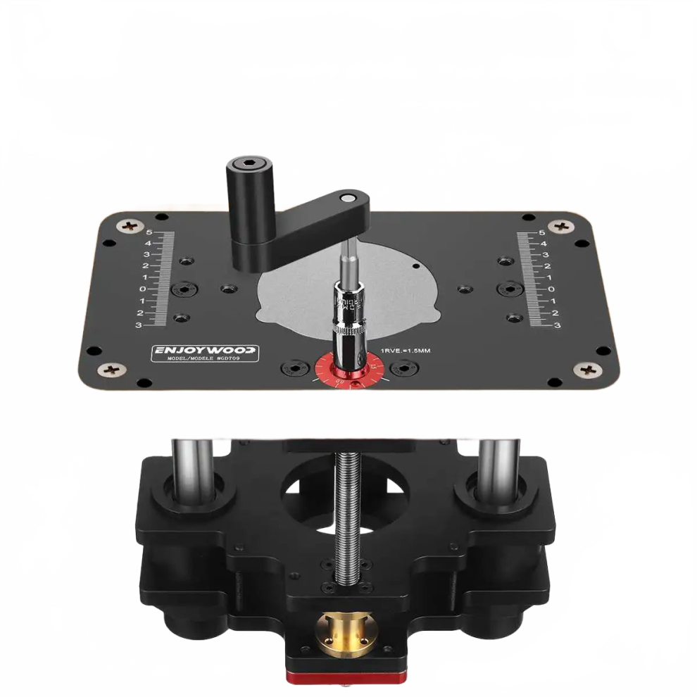 Gd7 Pro Router Lift For 65Mm-69Mm Wood Router Table Setup With Precision Plate - Enjoywood Woodworking Tool 7445024481450