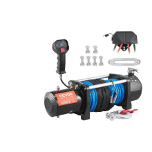 Schwerlast - Winde für ATV – 8000 Pfund, elektrisch, mit Nylonseil und kabelloser Fernbedienung; ideal zum Abschleppen von Auto und Anhänger.