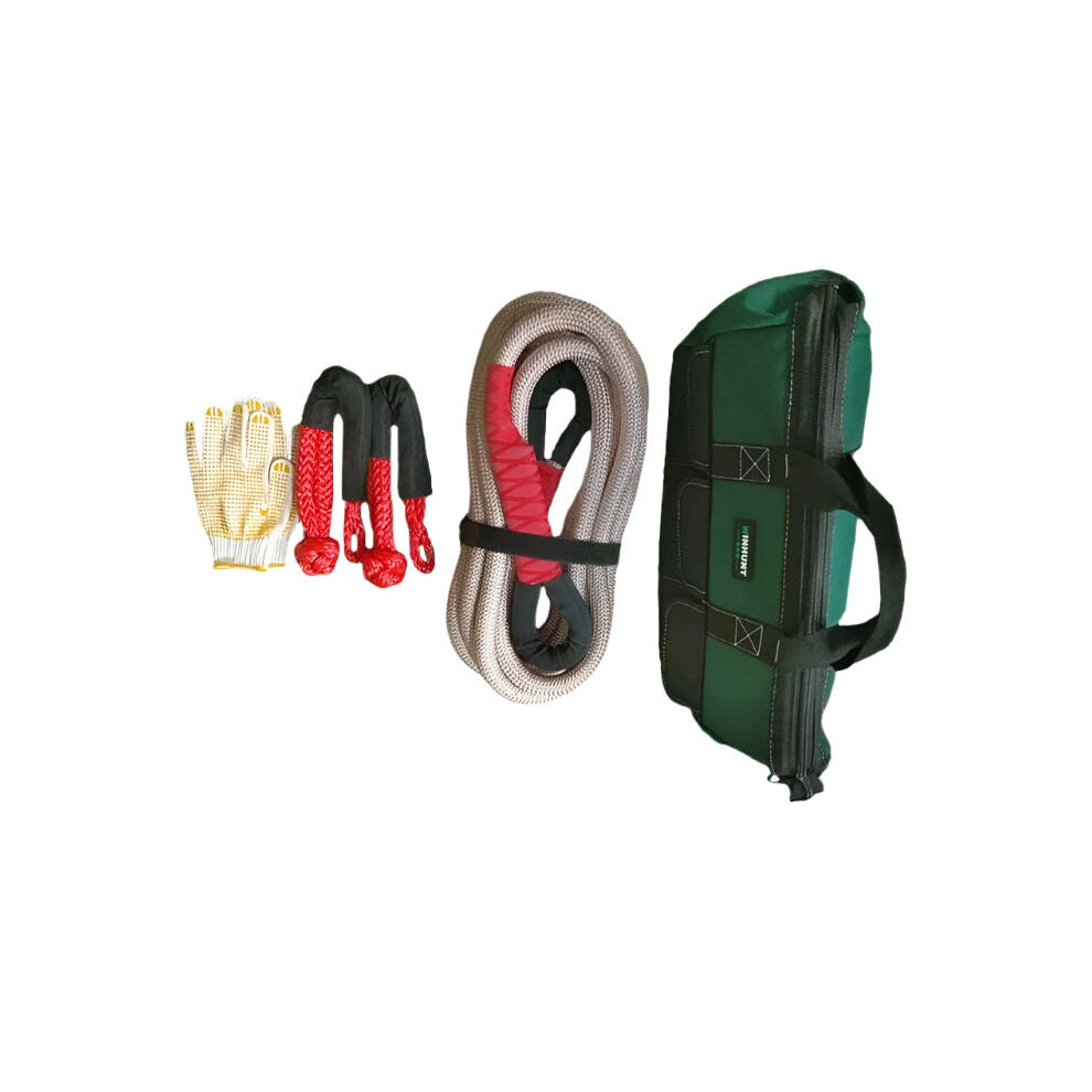 Heavy-Duty 33,070 Lbs Kinetic Recovery Tow Rope Kit - 22Mm Off-Road Strap With 2 Uhmwpe Soft Shackles For Suv & Atv 7445031221247