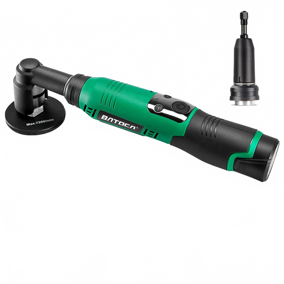 Batoca S6 12V Cordless Mini Car Polisher With Quick-Change Heads - Wireless 3 & 12Mm Orbital Polishing Machine Kit For Detailing 7445019723787