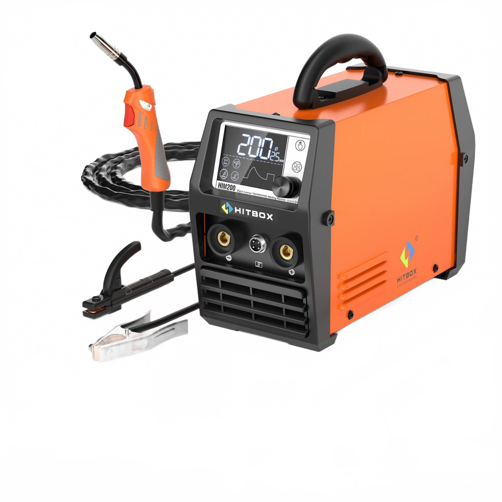 Hitbox Him200 3-In-1 Mig/Mma/Lift Tig Welder - Gasless & Gas Shielded, Single Voltage 110/220V 744759993014