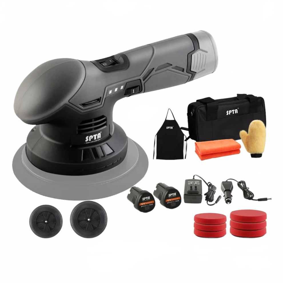Spta 12V Cordless 6-Inch Variable Speed Polisher With 8Mm Orbit And Polishing Pads For Waxing 313094749725