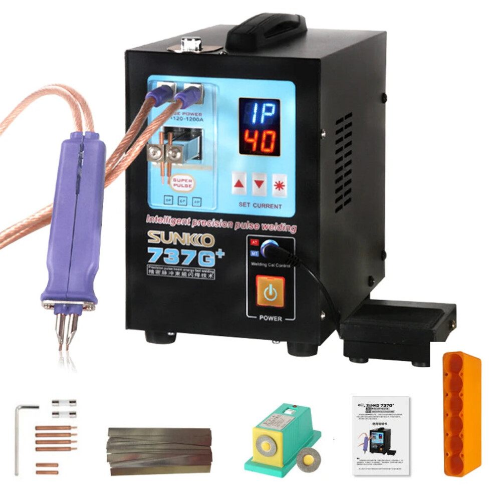 737G 4.3Kw Led Spot Welder With Welding Pens For Diy 18650 Lithium Battery Pack Soldering 313088293227