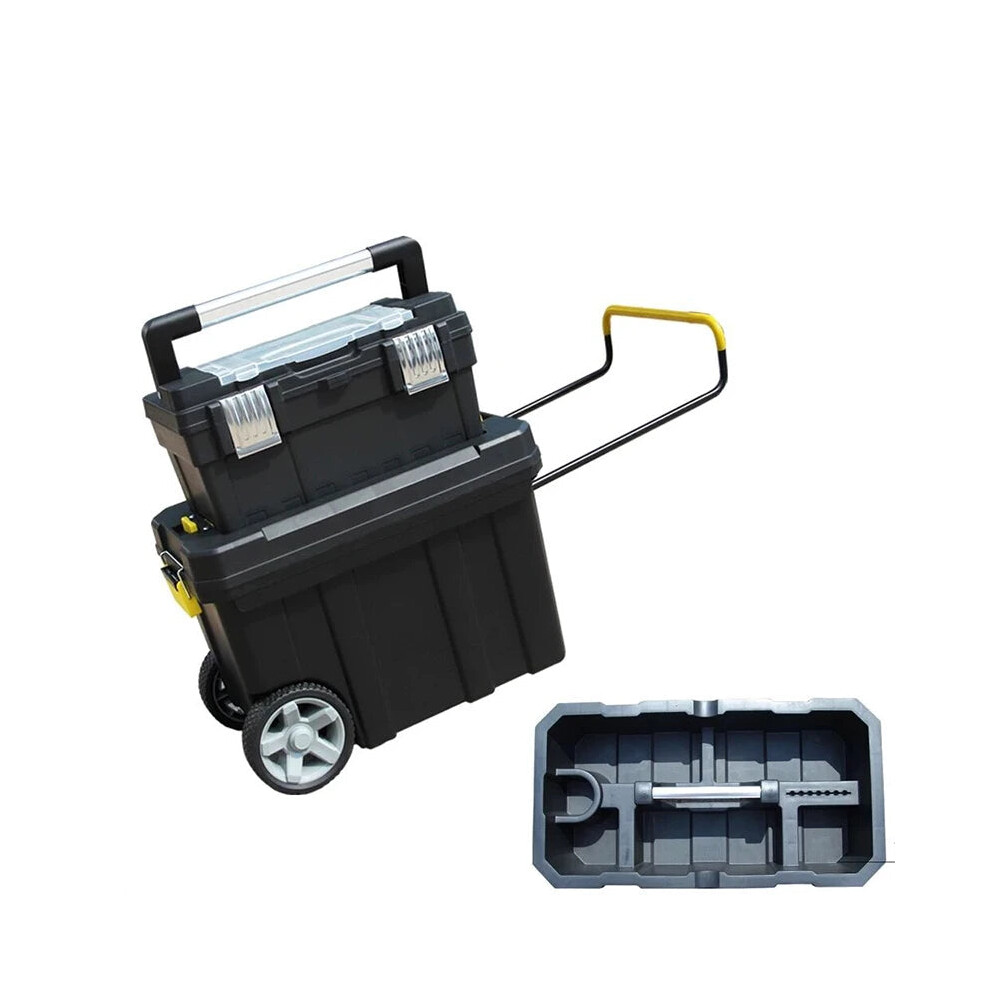 Double-Layer Rolling Tool Cart: Multi-Function Frolley Toolbox With Thickened Wheels 313107924972