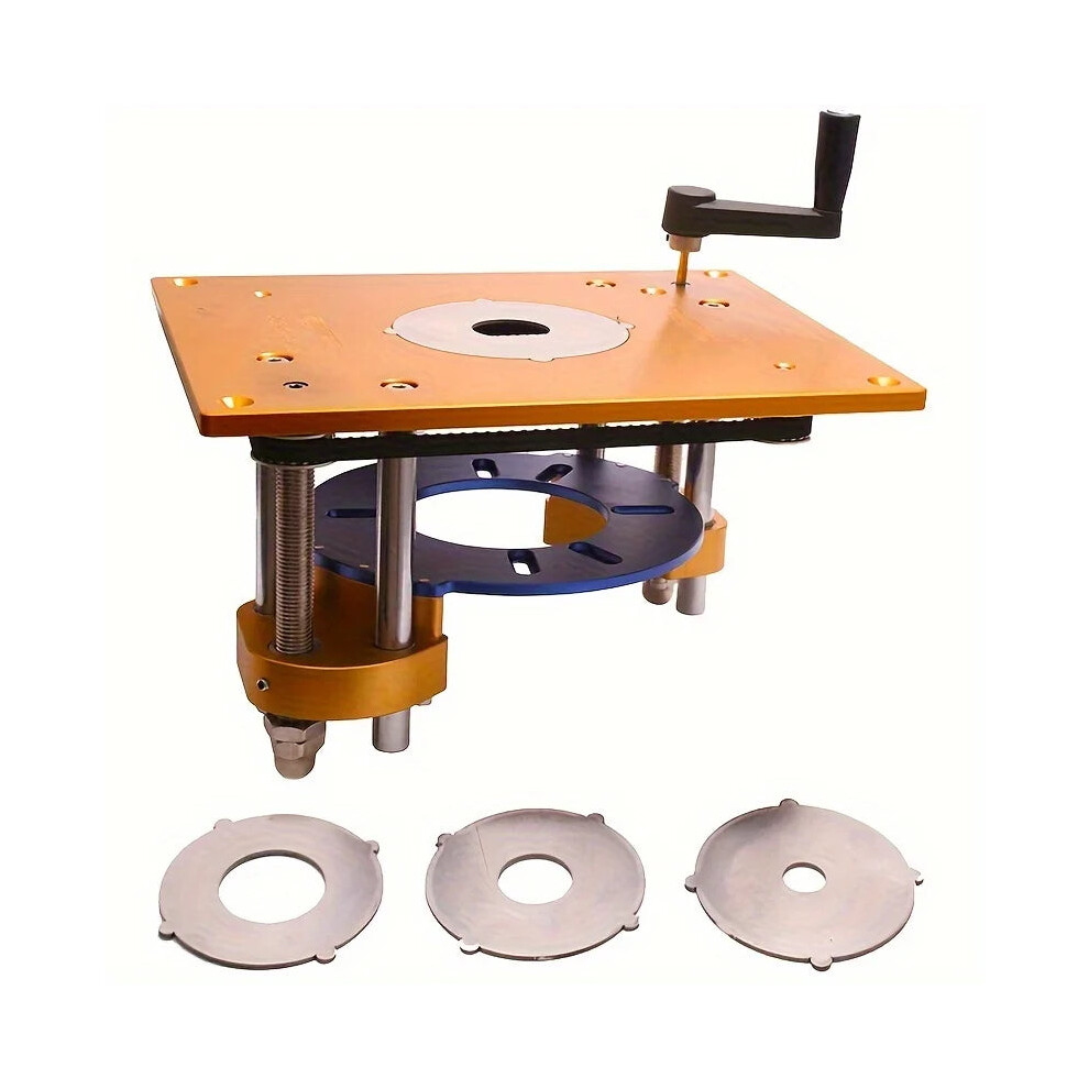 Precision Router Lift & Table Insert Plate For Diy Woodworking & Electric Milling Machines 705353322549