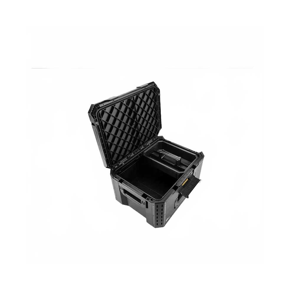 StackTech Large Tool Box: Multifunctional & Stackable Organizer with Tool Accessories