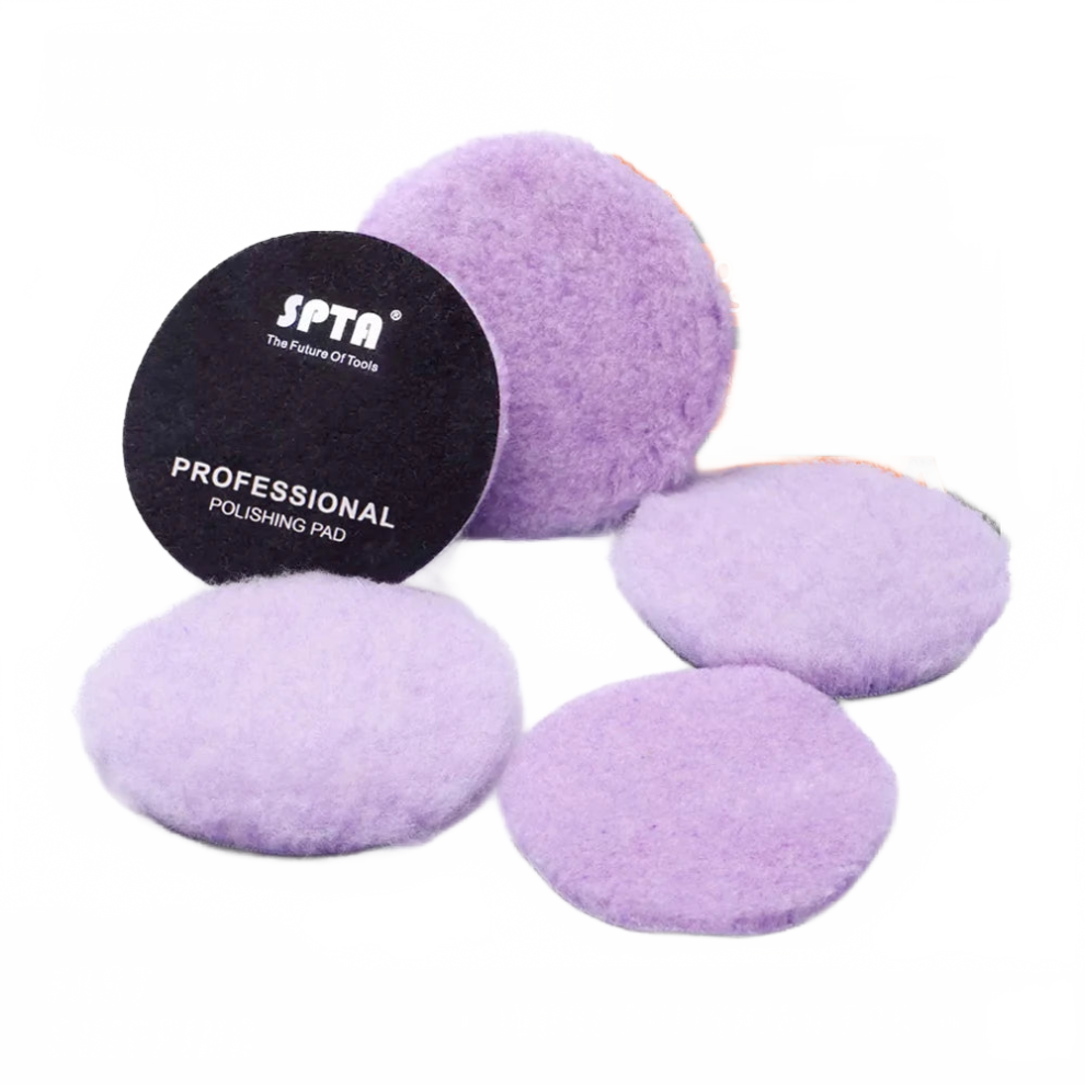 Spta High-Density Purple Wool Lambs Polishing Pad For Ro/Da Polisher - 380Mm, 5125Mm, 6150Mm 7445046432478