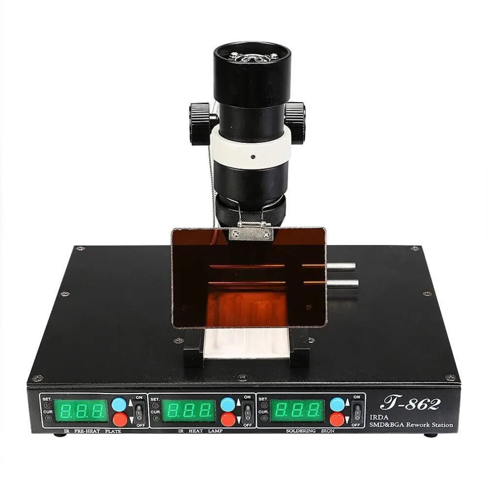 Advanced Infrared Smd/Bga Rework Station - Puhui T-862 Irda Soldering Iron & Smt Welder Repair Machine 726084988019