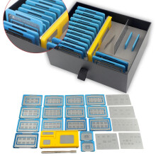 Precision Magnetic Reballing Stencil for MacBook T2/M1/M2 BGA Chips - RAM & NAND Solder Ball Application Tool