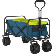 Robuster klappbarer All - Terrain - Nutzwagen mit ausziehbarem Griff und Tassenhaltern