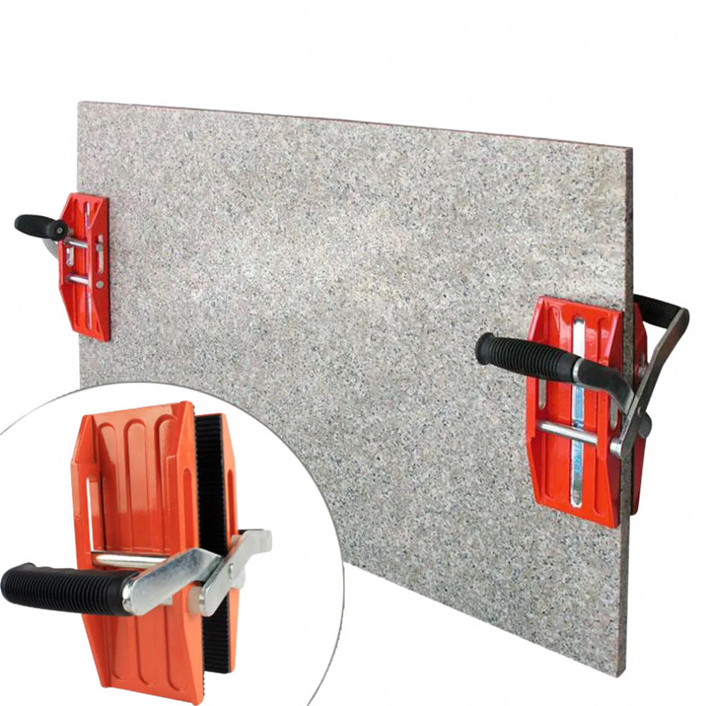 Raizi Double Handed Carry Clamps For Glass, Granite, Stone & Large Format Tile Handling 7445019991964