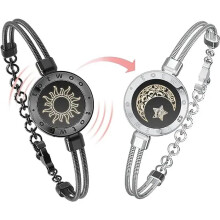 Totwoo Fernkontakt - Armbänder für Paare - Vibration & Lichtanzeige Bluetooth - Paarungs - Schmuck