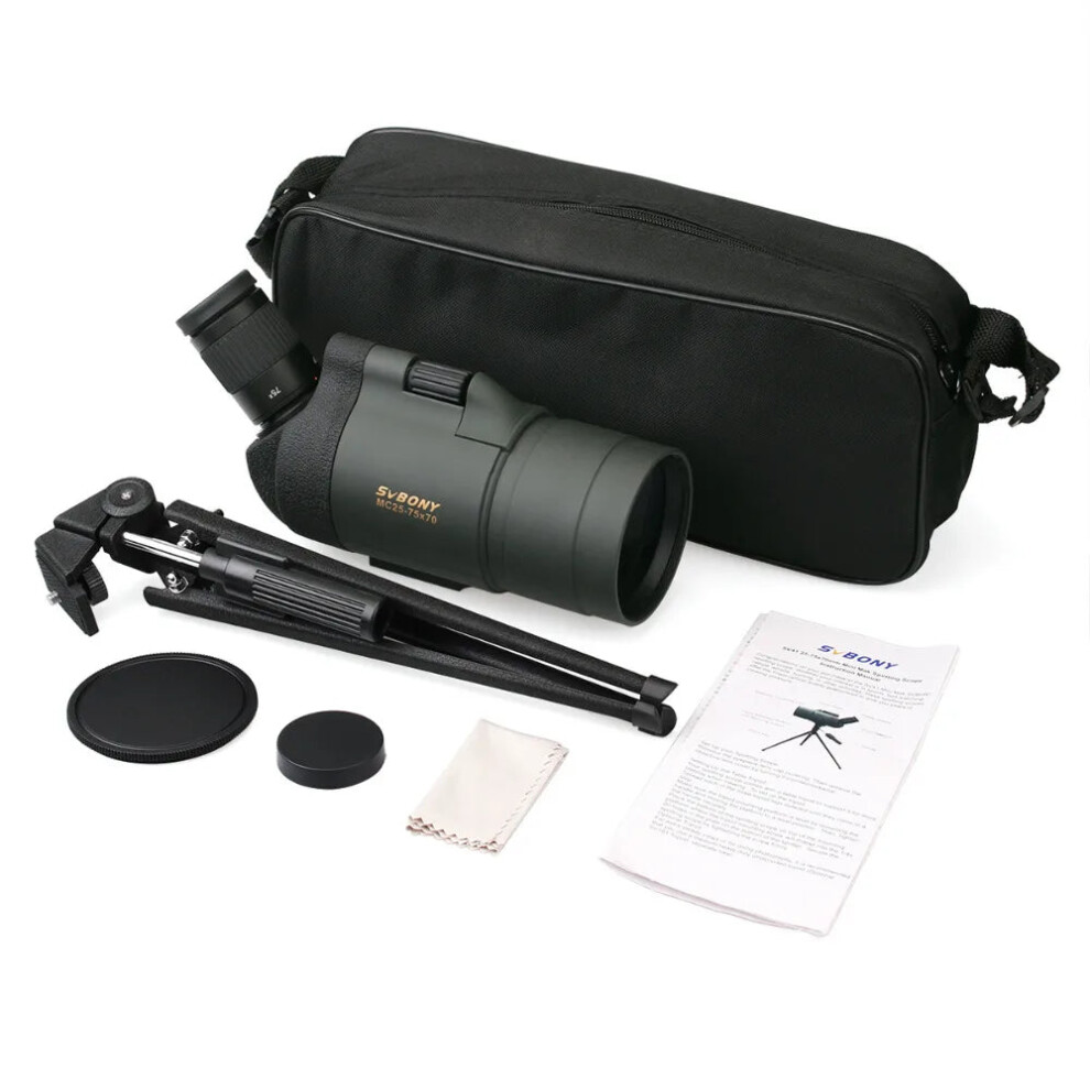 Svbony Sv41 25-75X70 Mak Spotting Scope - Powerful Fmc Bak4 Telescope For Astronomy, Camping, And Birdwatching 744759410252