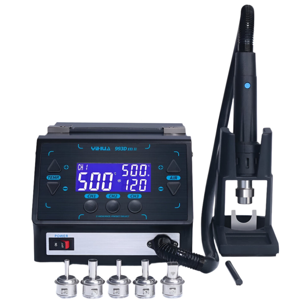 Yihua 993Dm Ii 1000W Rapid Desoldering Hot Air Gun & Intelligent Bga Rework Station For Pcb Chip Repair 705353687297