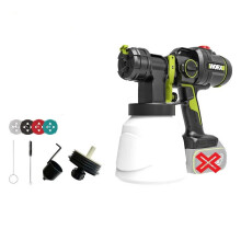 Worx WU056 20 V kabellose elektrische Spritzpistole - Heimwerker - Farbsprüher mit Flussregulierung & 4 Düsen (Akku & Ladegerät nicht enthalten)