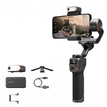 Hohem iSteady M6 opvouwbare 3-as gimbal stabilisator met app-bediening en magnetische fill light voor smartphones