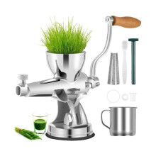 Edelstahl - Hand - Wheatgrass - Entsafter mit Saugnapf - Vielseitiges Küchenwerkzeug zum Entsaften von Weizengras & Zitronen
