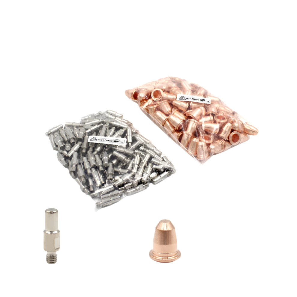 200-Piece Trafimet Style Plasma Cutter Torch Nozzle Tips - Electrodes Pr0110 & Pd0116 S25 S45 7445039289218