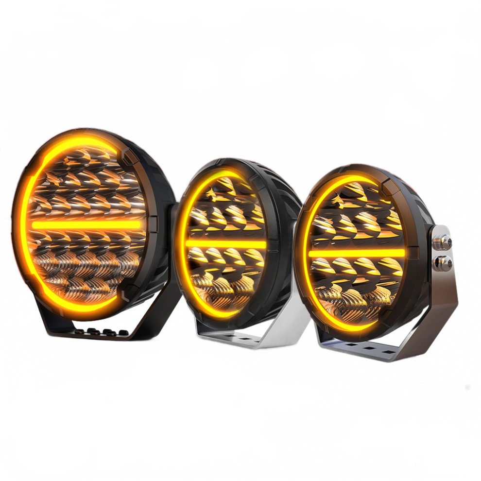 9-Inch Round Led Offroad Lights With Drl - 90,000Lm Super Bright Spot & Flood Driving Light Pods For Ditch Work 7445003666618
