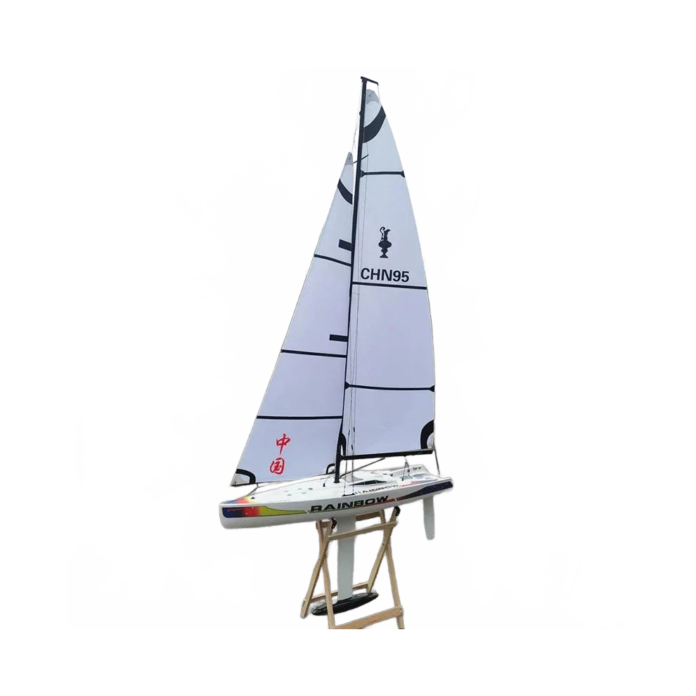 Rainbow 880 Rc Electric Sailboat - 2.4G Model With Glass Steel Body For Pure Wind Sailing 7445049142152