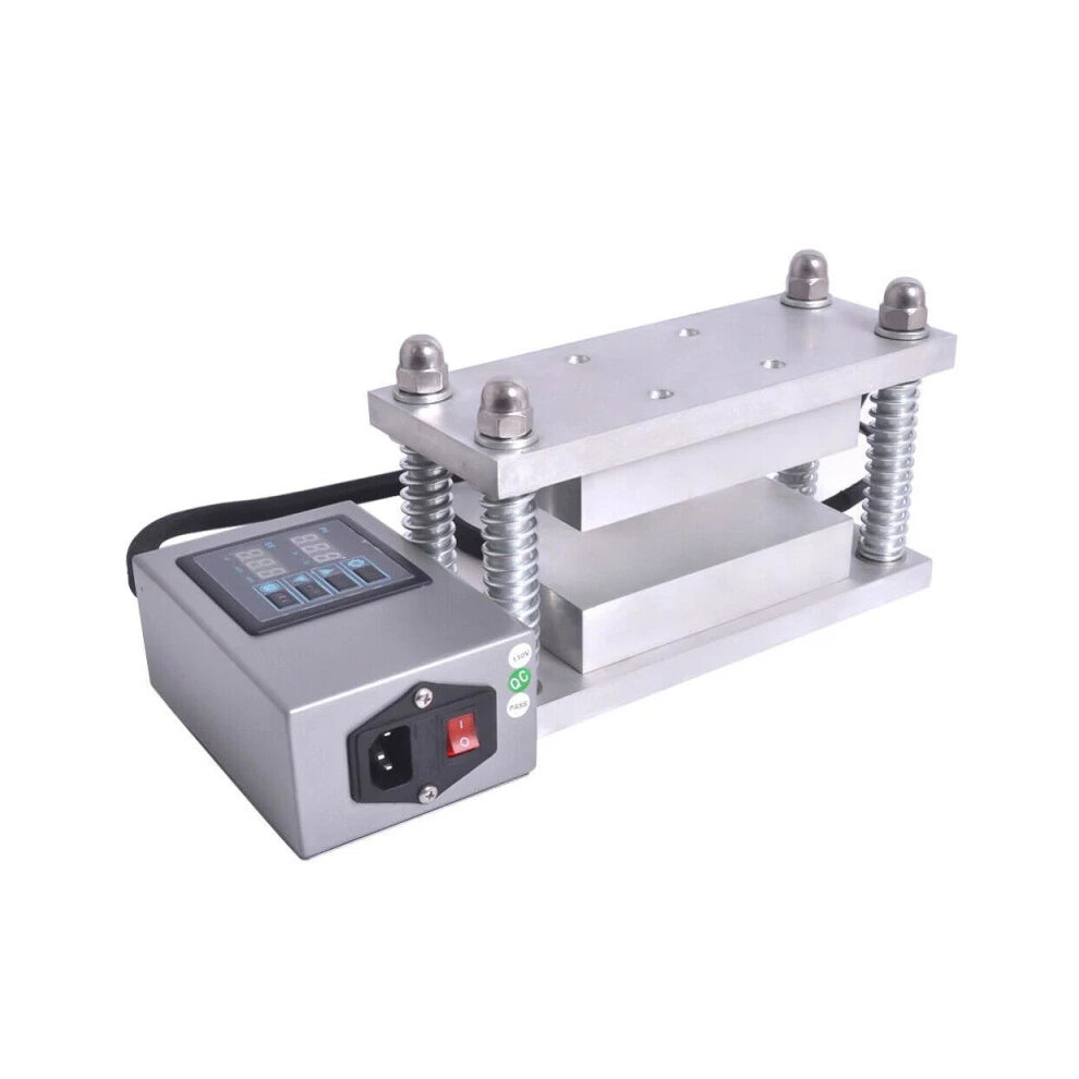 20 Ton Double Rosin Heat Press Plates Kit With Tc Digital Control - 7.5X15cm For Wax & Oil Extraction 7445000956941