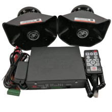 400W 12V Emergency Vehicle Siren & PA System with Amplifier - Loudspeaker Alarm for Police, Fire, and Warning Signals