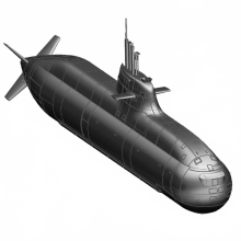 Duitse Type 212 RC onderzeeër modelbouwset - schaal 1:72, 75 cm, SLA-resinassemblage