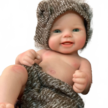 40 Cm Realistische Reborn Silikon Baby Dolls - Weiche Neugeborene Jungen & Mädchen für Kinder