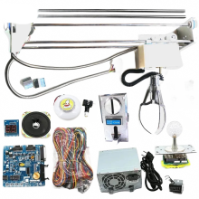 DIY Arcade - Kran - Spielautomat - Kit – 71 cm Kran - Spiel mit LED - Joystick, Multi - Coin - Akzeptor, Netzteil inklusive