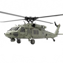 6-Channel UH-60 Black Helicopter RC Toy - Realistic 3D Stunt Flying Aircraft Remote Control