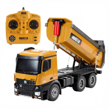 Huina 1582 Alloy Remote Controlled Dump Truck & Loader Excavator Model - Multifunctional Engineering Vehicle for Adults