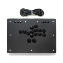 FunFortress Hitbox Hebelloser Arcade - Controller SF6 – Premium Fighting - Game - Stick mit Sanwa OBSF für PC, PS3, PS4, PS5
