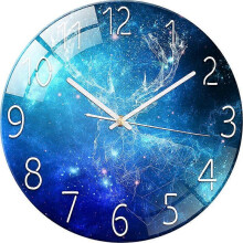 (As show, One size) (A)12 Inch Modern Wall Clock, Aesthetic Black and Gold Decor Accessories, Unusual Silent Non Ticking Aurora Clocks for Living Room/Kitchen/Bedroom/Bat